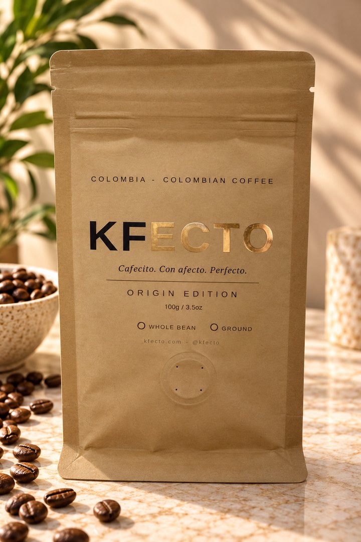 KFECTO Origin Edition 100 g bag, kraft, Colombia · Colombian Coffee